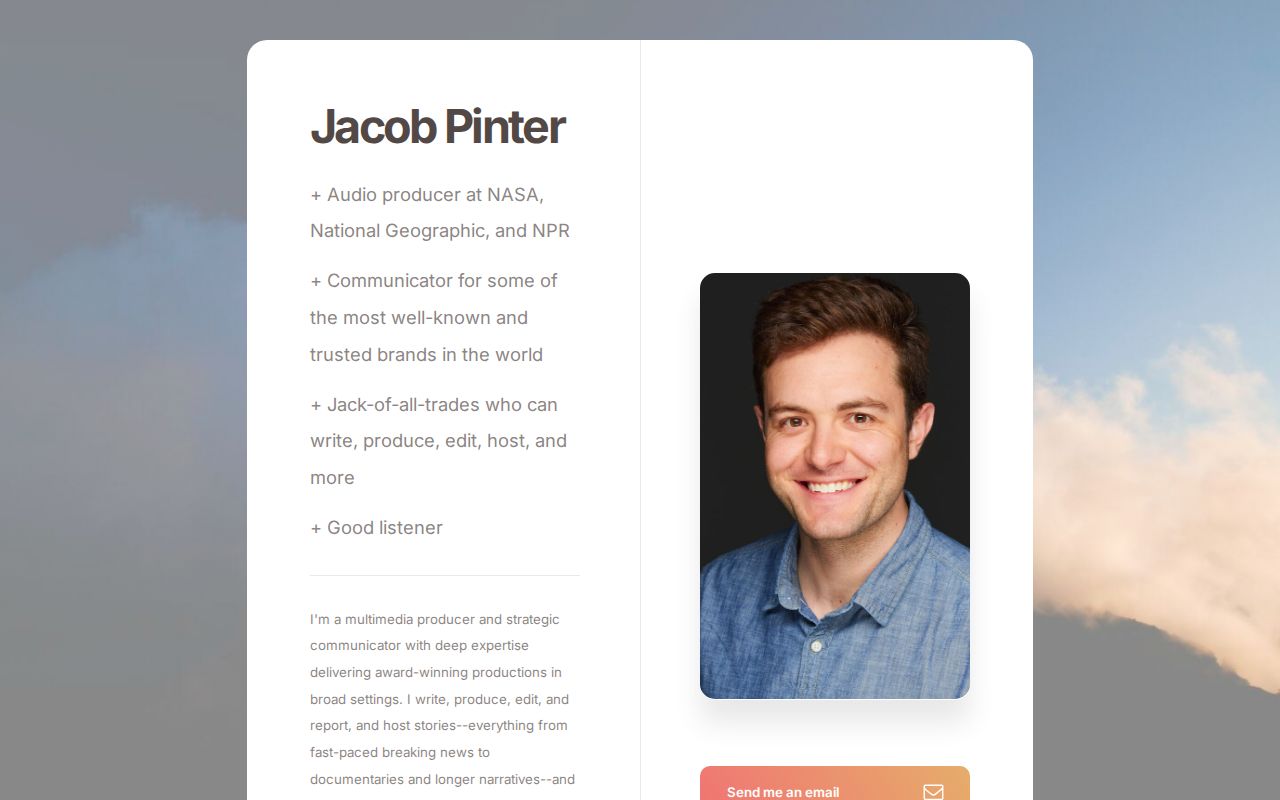 Jacob Pinter | Good listener